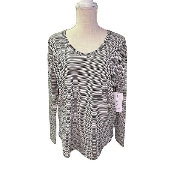 NWT Athleta Cloudlight Stratus Striped Long Sleeve Top Women's Medium Activewear - Picture 4 of 11